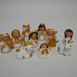 a4) kerstgroep 10delig keramiek