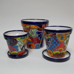 a) bloempotten aardewerk Mexico