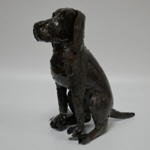 a) hondje scrapmetal -  hoogte 28cm