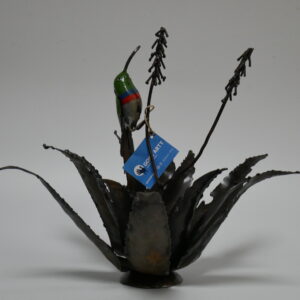 b) Lotusbloem met vogel scrapmetal