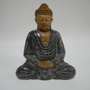 a1)Houten Buddha -h.25cm - Indonesië